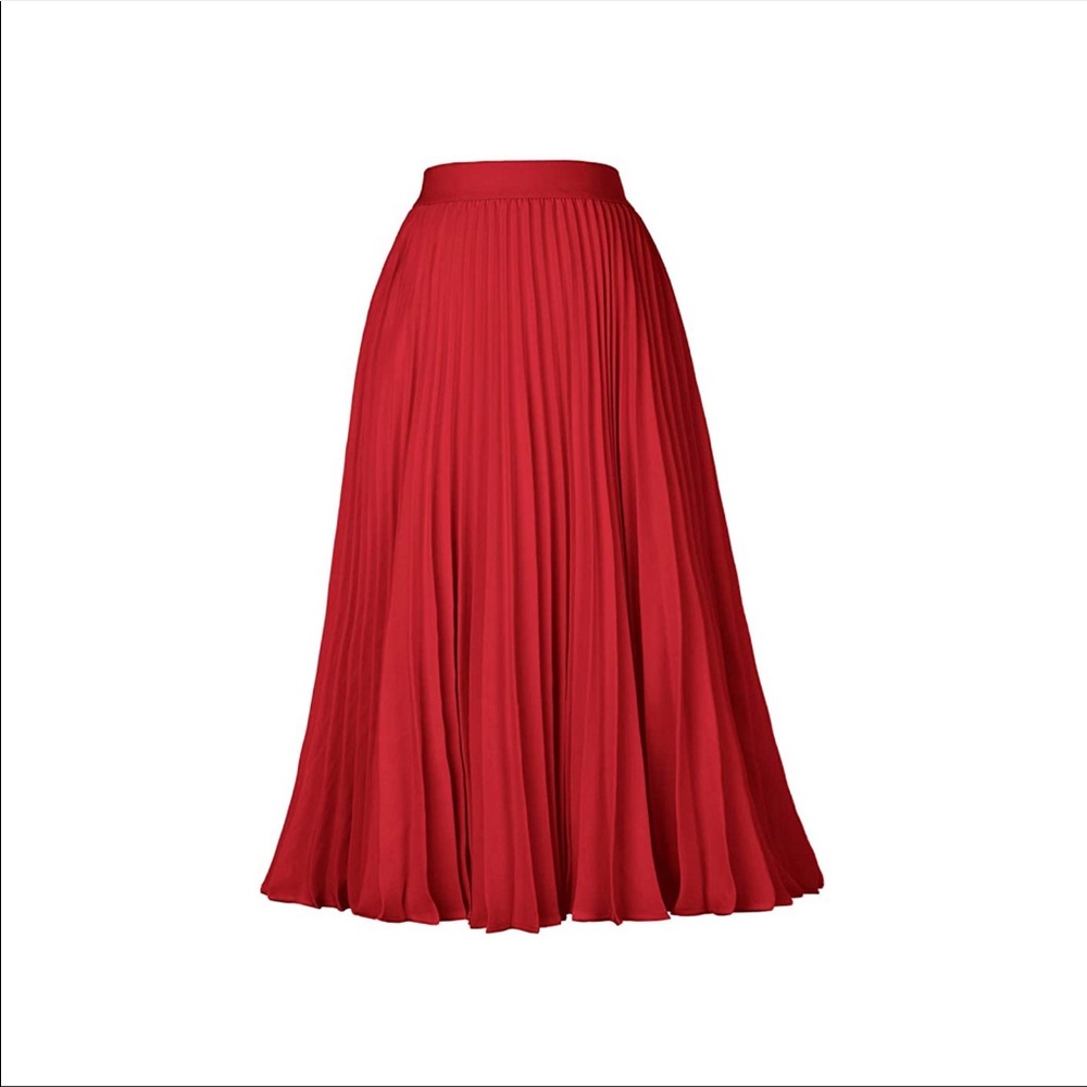 Long red flowy skirt!